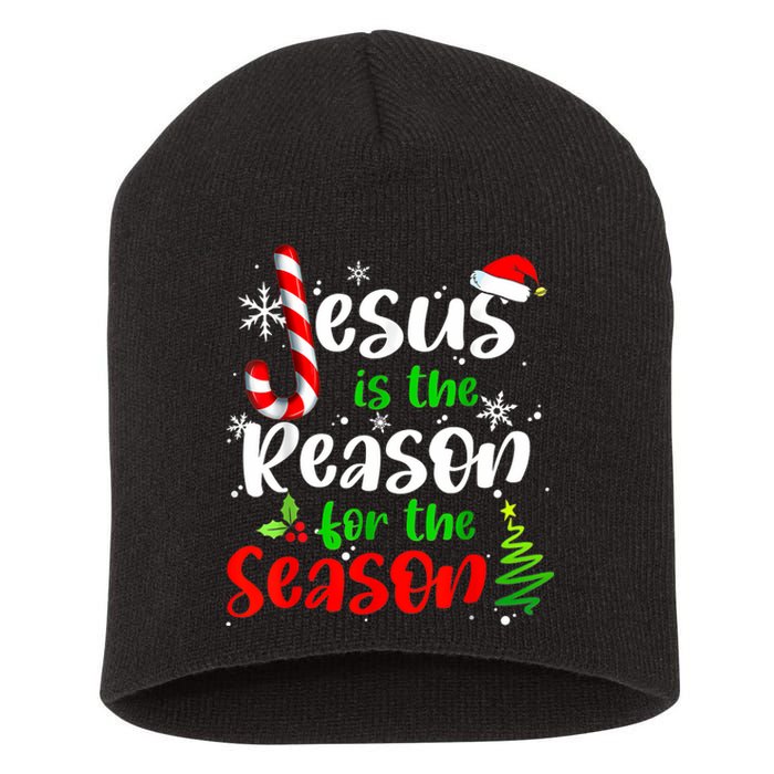 Jesus Is The Reason For The Season Christian Faith Christmas Short Acrylic Beanie