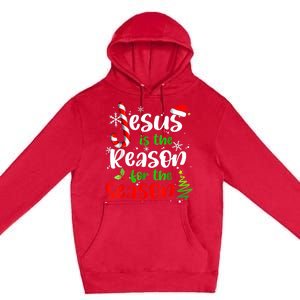 Jesus Is The Reason For The Season Christian Faith Christmas Premium Pullover Hoodie