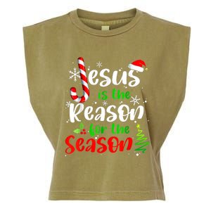 Jesus Is The Reason For The Season Christian Faith Christmas Garment-Dyed Women's Muscle Tee