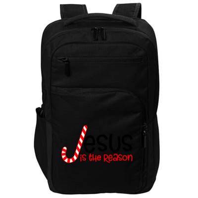 Jesus Is The Reason Candy Cane Christmas Impact Tech Backpack