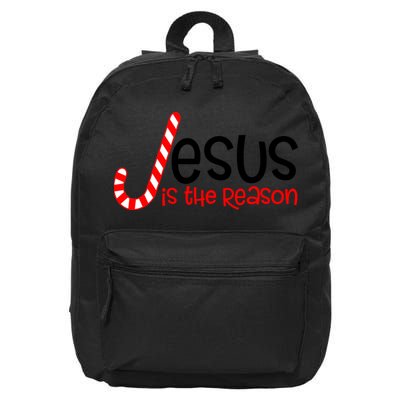 Jesus Is The Reason Candy Cane Christmas 16 in Basic Backpack