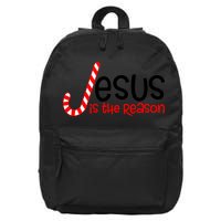 Jesus Is The Reason Candy Cane Christmas 16 in Basic Backpack