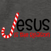 Jesus Is The Reason Candy Cane Christmas Vector Backpack