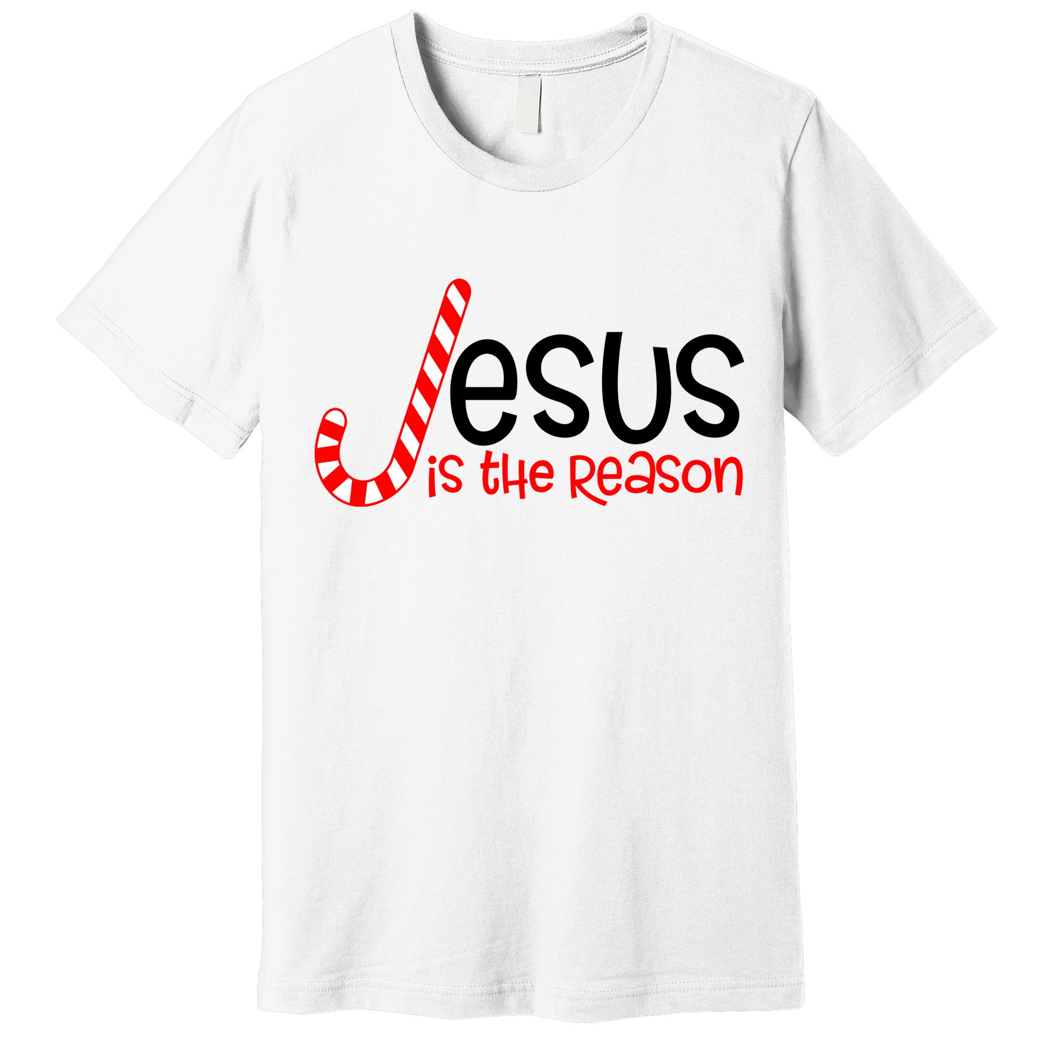 Jesus Is The Reason Candy Cane Christmas Premium T-Shirt