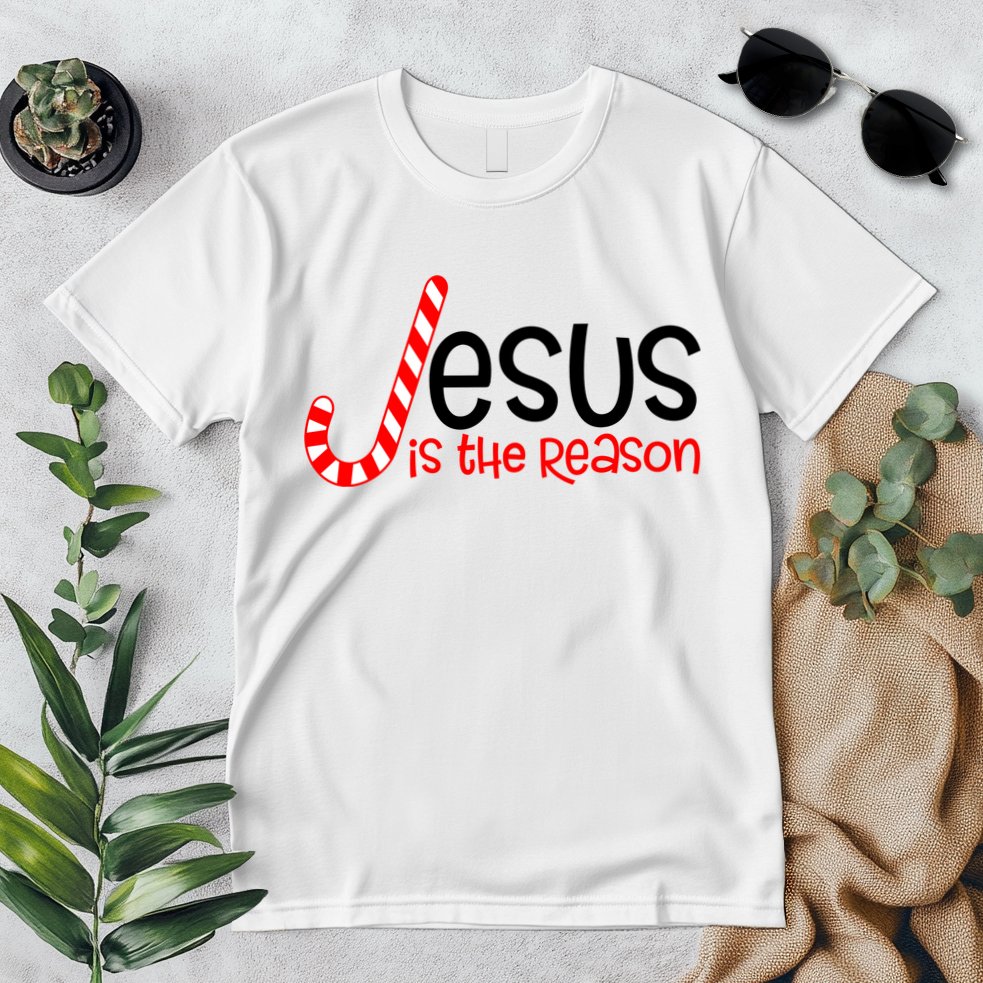 Jesus Is The Reason Candy Cane Christmas Premium T-Shirt