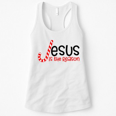 Jesus Is The Reason Candy Cane Christmas Womens Tank Top