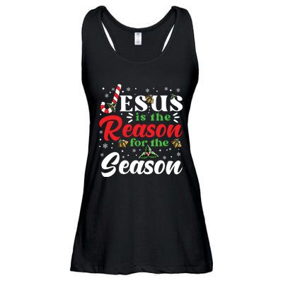 Jesus Is The Reason For The Season Christmas Xmas Christian Ladies Essential Flowy Tank