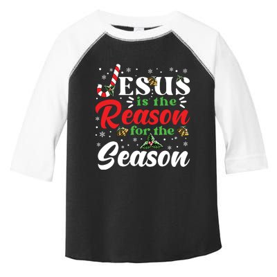 Jesus Is The Reason For The Season Christmas Xmas Christian Toddler Fine Jersey T-Shirt