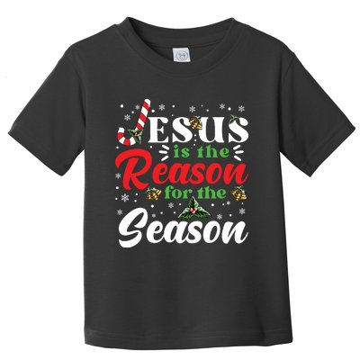 Jesus Is The Reason For The Season Christmas Xmas Christian Toddler T-Shirt