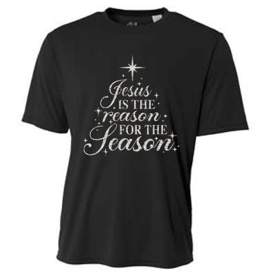 Jesus Is The Reason For The Season Christian Christmas Cooling Performance Crew T-Shirt