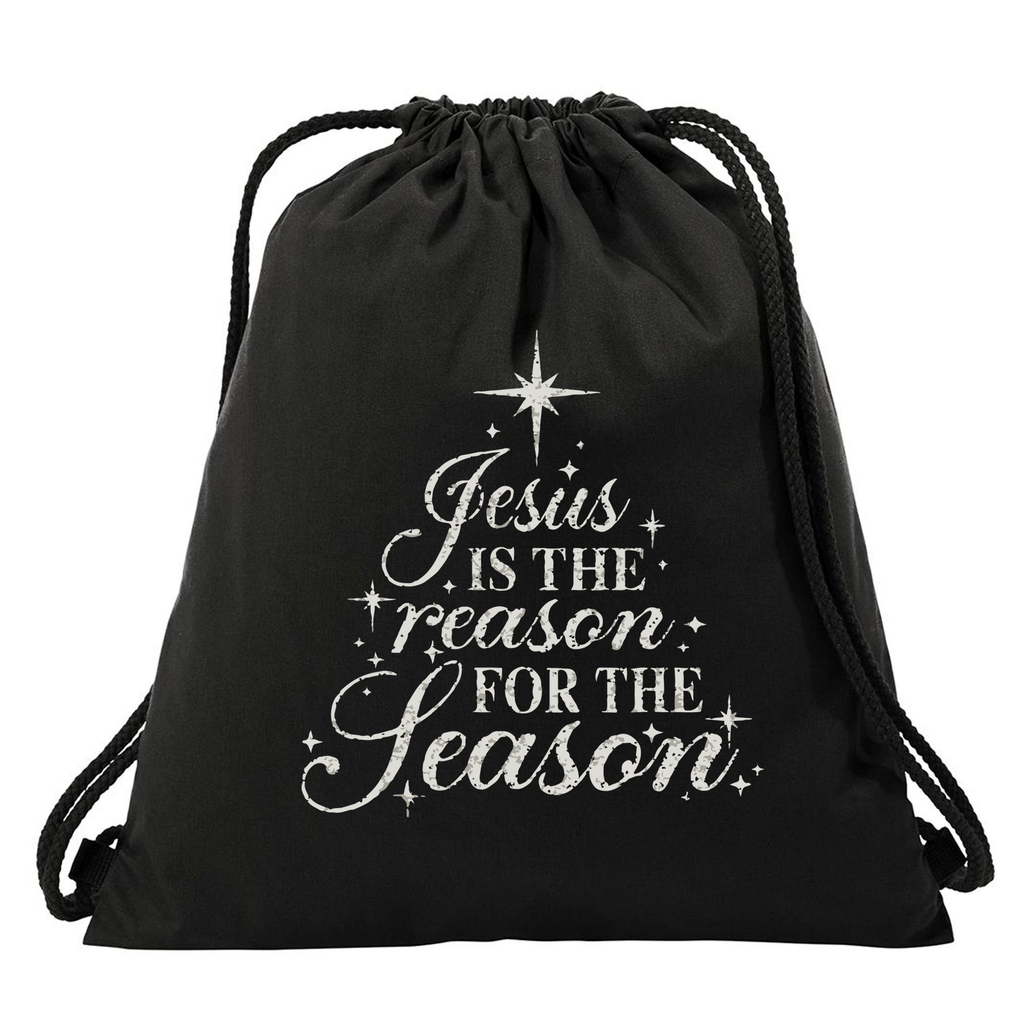 Jesus Is The Reason For The Season Christian Christmas Drawstring Bag