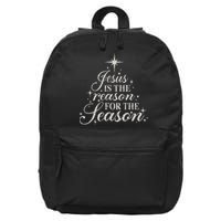 Jesus Is The Reason For The Season Christian Christmas 16 in Basic Backpack