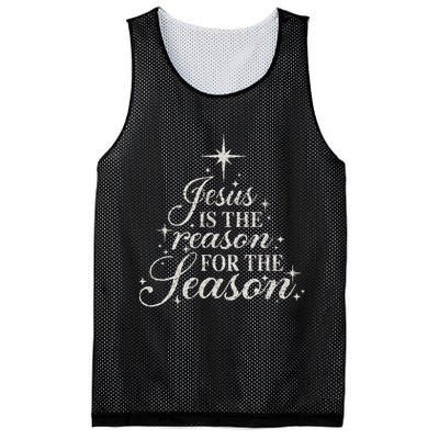 Jesus Is The Reason For The Season Christian Christmas Mesh Reversible Basketball Jersey Tank