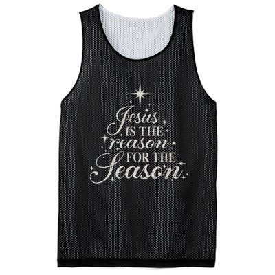 Jesus Is The Reason For The Season Christian Christmas Mesh Reversible Basketball Jersey Tank