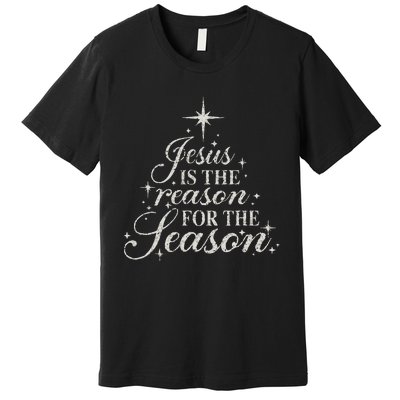 Jesus Is The Reason For The Season Christian Christmas Premium T-Shirt