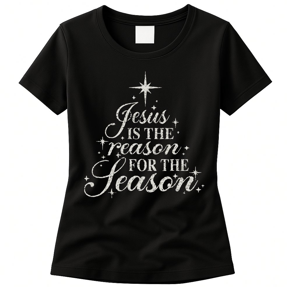 Jesus Is The Reason For The Season Christian Christmas Womens T-Shirt