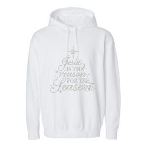 Jesus Is The Reason For The Season Christian Christmas Garment-Dyed Fleece Hoodie