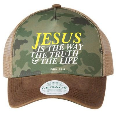 Jesus Is The Way The Truth Gift Legacy Tie Dye Trucker Hat
