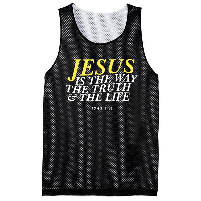 Jesus Is The Way The Truth Gift Mesh Reversible Basketball Jersey Tank