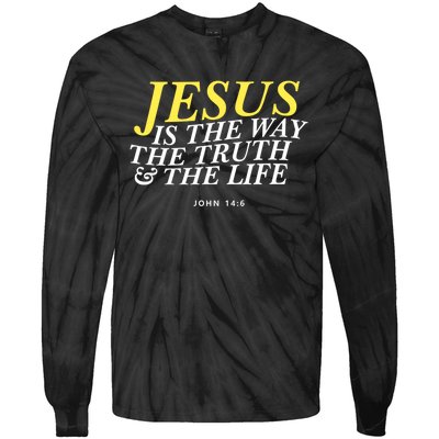 Jesus Is The Way The Truth Gift Tie-Dye Long Sleeve Shirt