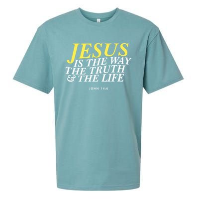 Jesus Is The Way The Truth Gift Sueded Cloud Jersey T-Shirt