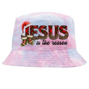 Jesus Is The Reason Santa Hat Christmas Pjs Xmas Pajamas Tie-Dyed Bucket Hat