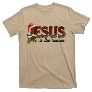 Jesus Is The Reason Santa Hat Christmas Pjs Xmas Pajamas T-Shirt