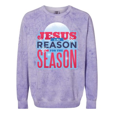 Jesus Is The Reason For The Season Christmas Colorblast Crewneck Sweatshirt