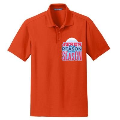 Jesus Is The Reason For The Season Christmas Dry Zone Grid Polo