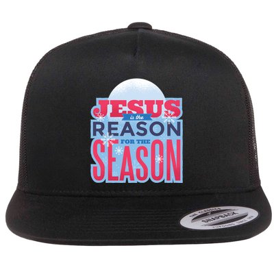 Jesus Is The Reason For The Season Christmas Flat Bill Trucker Hat