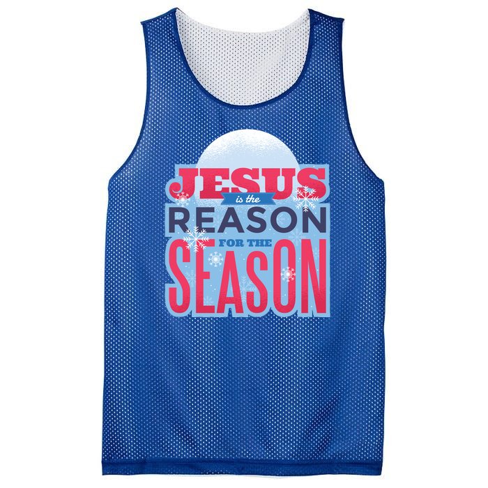 Jesus Is The Reason For The Season Christmas Mesh Reversible Basketball Jersey Tank