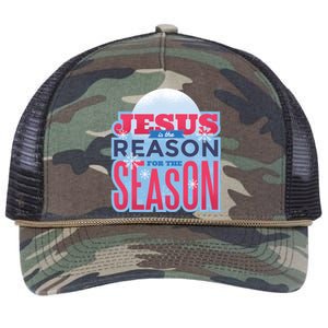 Jesus Is The Reason For The Season Christmas Retro Rope Trucker Hat Cap