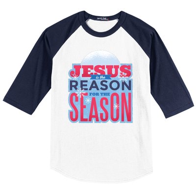 Jesus Is The Reason For The Season Christmas Baseball Sleeve Shirt