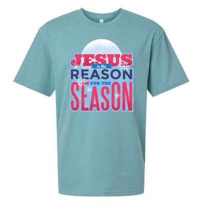 Jesus Is The Reason For The Season Christmas Sueded Cloud Jersey T-Shirt