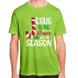 Jesus Is The Reason For The Season Xmas Christian Christmas Gift Adult ChromaSoft Performance T-Shirt