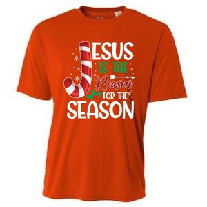 Jesus Is The Reason For The Season Xmas Christian Christmas Gift Cooling Performance Crew T-Shirt