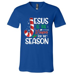 Jesus Is The Reason For The Season Xmas Christian Christmas Gift V-Neck T-Shirt