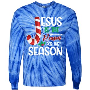 Jesus Is The Reason For The Season Xmas Christian Christmas Gift Tie-Dye Long Sleeve Shirt