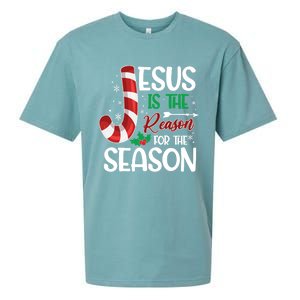 Jesus Is The Reason For The Season Xmas Christian Christmas Gift Sueded Cloud Jersey T-Shirt