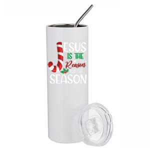 Jesus Is The Reason For The Season Xmas Christian Christmas Gift Stainless Steel Tumbler