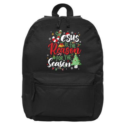 Jesus Is The Reason For The Season Christmas 16 in Basic Backpack