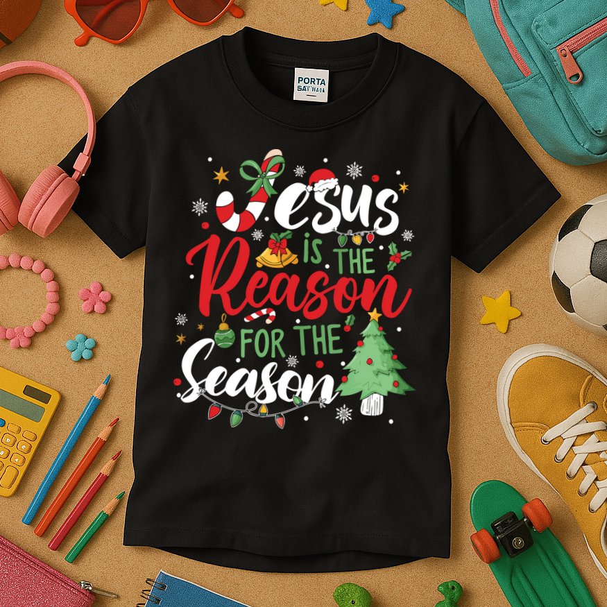 Jesus Is The Reason For The Season Christmas Kids T-Shirt