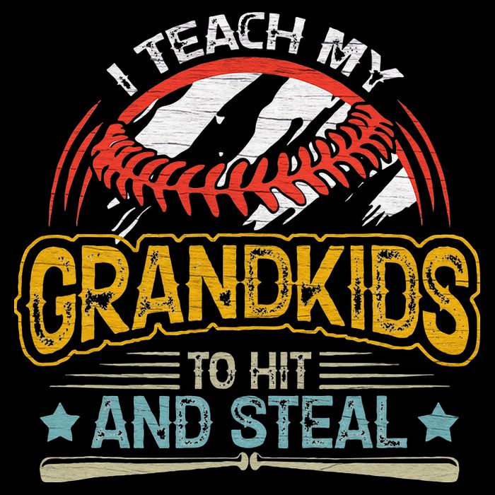J5R0 I Teach My Grandkids Hit And Steal Retro Baseball Lover Drawstring Bag