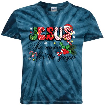 Jesus Is The Reason For The Season Christian Christmas Kids Tie-Dye T-Shirt