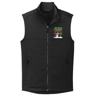 Jesus Is The Reason For The Season Xmas Christian Christmas Gift Collective Smooth Fleece Vest