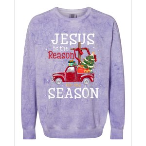 Jesus Is The Reason For The Season Christian Faith Christmas Colorblast Crewneck Sweatshirt