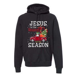 Jesus Is The Reason For The Season Christian Faith Christmas Premium Hoodie