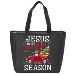 Jesus Is The Reason For The Season Christian Faith Christmas Zip Tote Bag