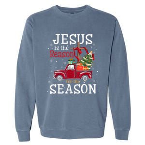 Jesus Is The Reason For The Season Christian Faith Christmas Garment-Dyed Sweatshirt