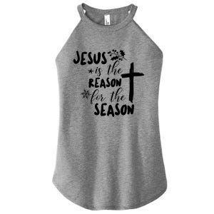 Jesus Is The Reason For The Season Christian Christmas Gift Women's Perfect Tri Rocker Tank